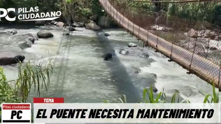 LA COMUNIDAD DE LA ESNEDA SOLICITA INTERVENCIÓN URGENTE DEL PUENTE COLGANTE.