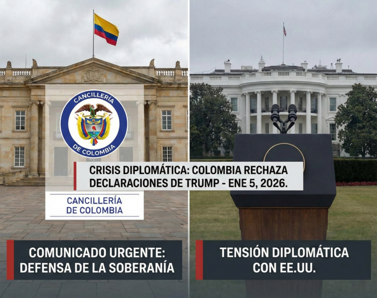 TENSIÓN DIPLOMÁTICA: COLOMBIA CALIFICA DE «INJERENCIA INDEBIDA» LAS DECLARACIONES DE TRUMP Y DEFIENDE SU LEGITIMIDAD INSTITUCIONAL